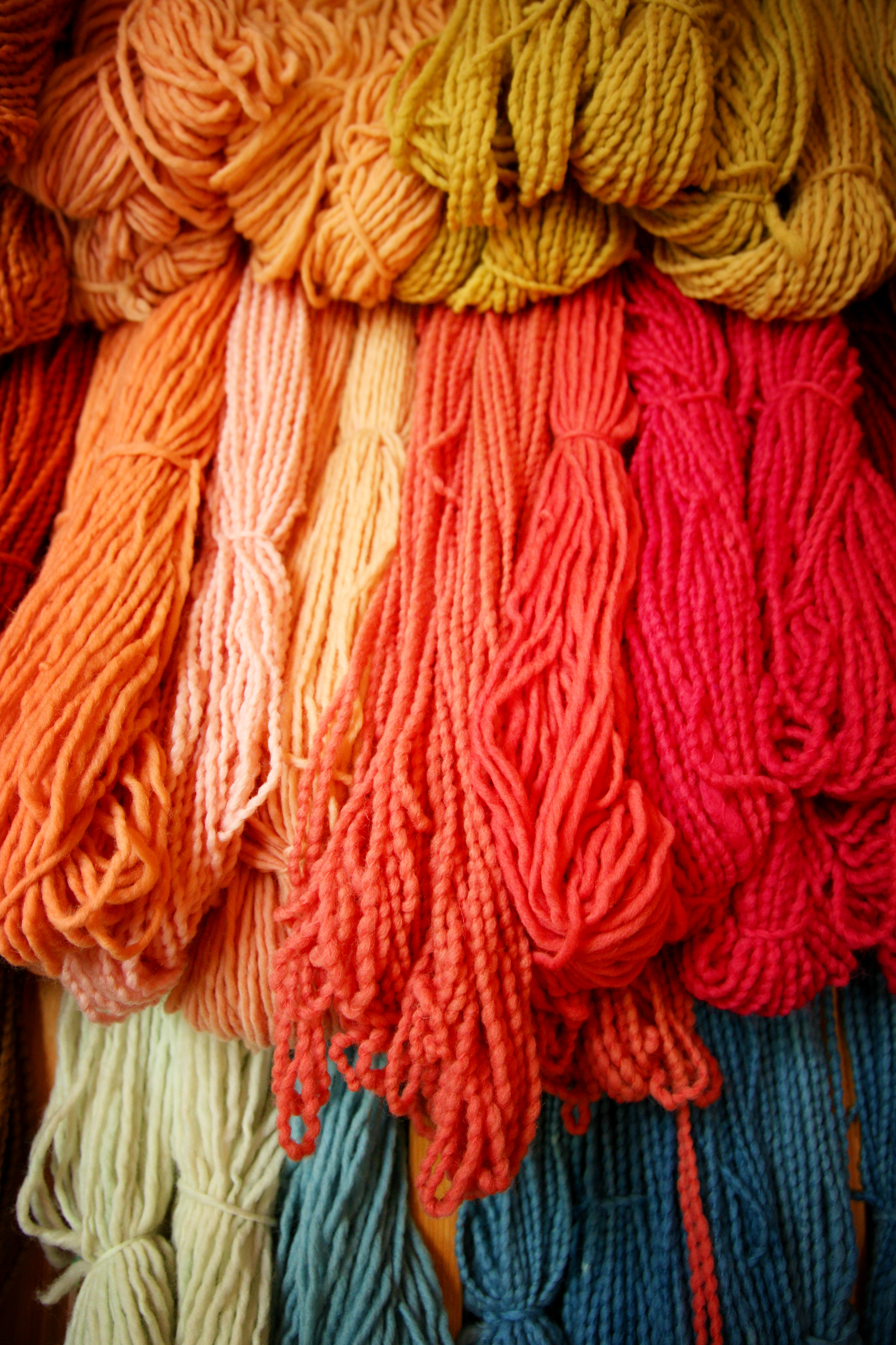 Wolle in verschiedenen Farben