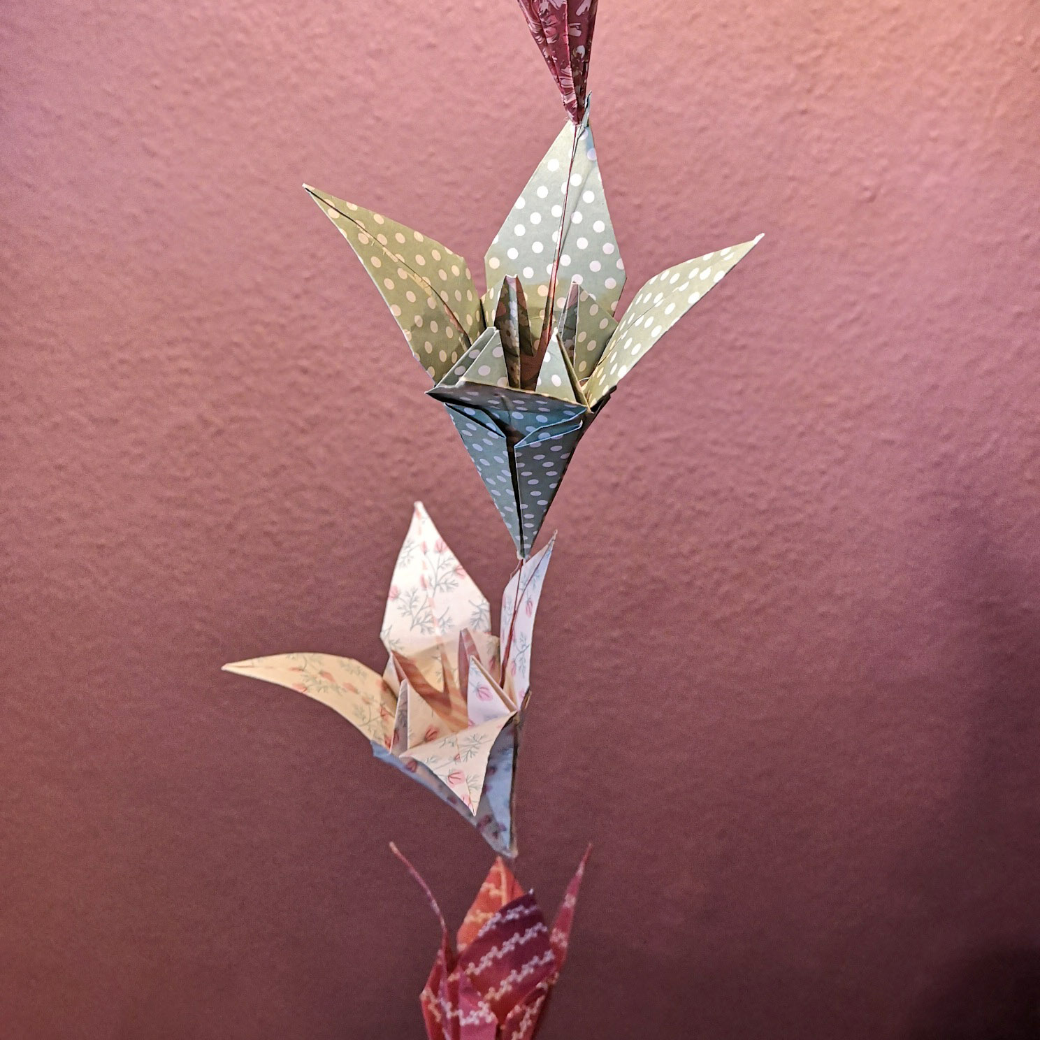 Origami Blütengirlande