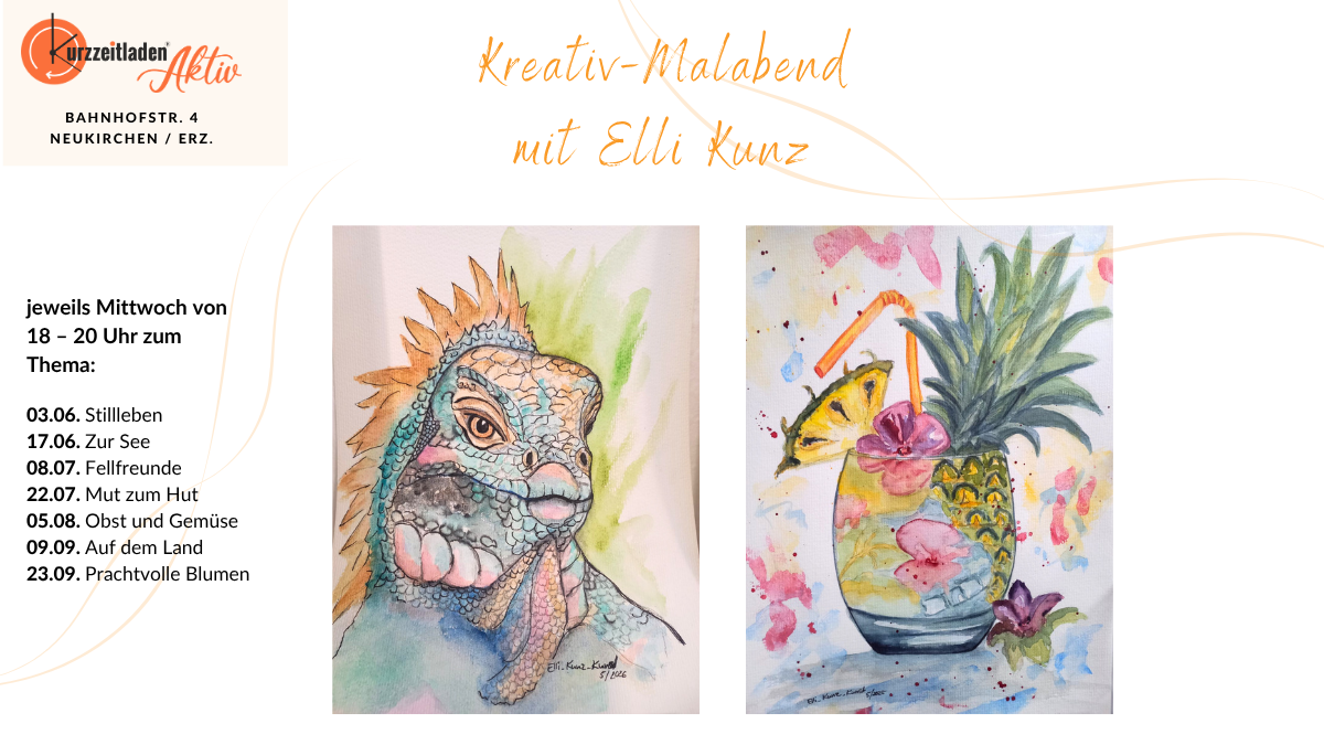 Kreativ-Malabend zum Thema - Auf dem Land -