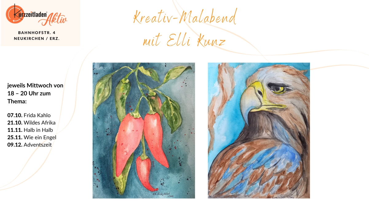 Kreativ-Malabend zum Thema: Frida Kahlo